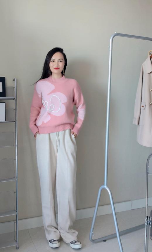 商场同步Sonia同款奶盖慕斯好看花朵毛衣 商品图5