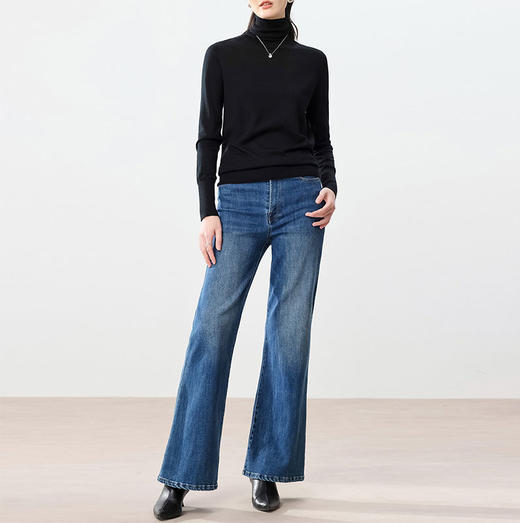 【高货wl】全新升级【铂金会员220/天猫289/差价69】(04900) 洛诗琳亲肤舒适*美利奴羊毛无缝堆堆领气质羊毛衫 商品图2