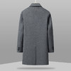 【可拆卸加绒内胆】【绵羊毛】【新款DXS】大依优型大码中长款翻领羊毛呢大衣外套商务夹克男宽松加肥加大码上衣胖子正装休闲 商品缩略图1