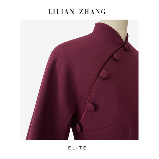 E定制—东方意蕴—中式老钱、安可拉红、景泰蓝新中式改良旗袍2401135 商品图1