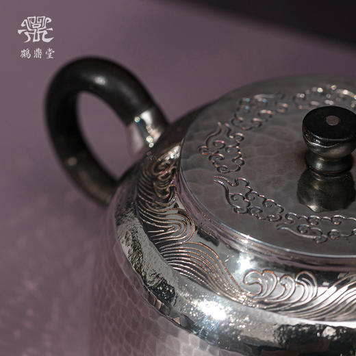 鹤鼎堂银壶于野系列康年錾刻花边急须（缺货） 商品图2