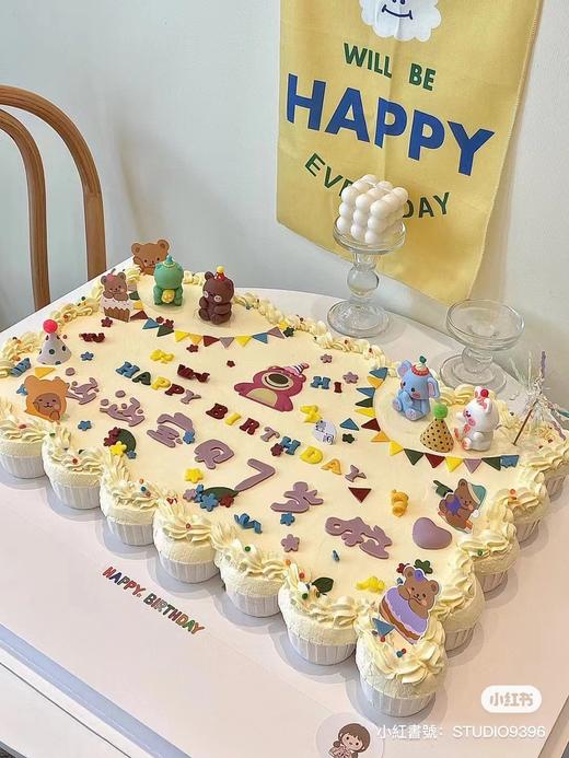 方形企业/儿童杯子组合卡通蛋糕-无夹心内有卡仕达酱-低糖无添加 商品图1