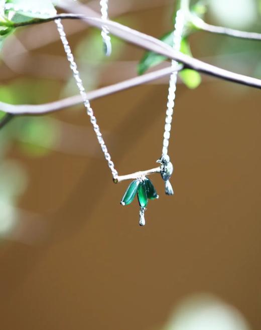 充满生趣的竹节小鸟锁骨链 商品图2