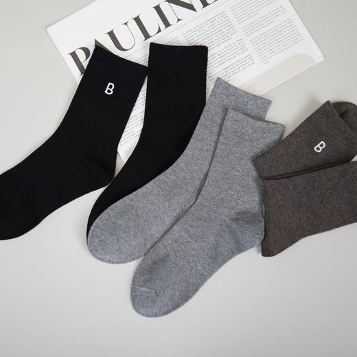 女【2双装 6双6折】丨女士中长筒棉袜超柔棉刺绣袜子四季棉袜女袜【2422101】 商品图1