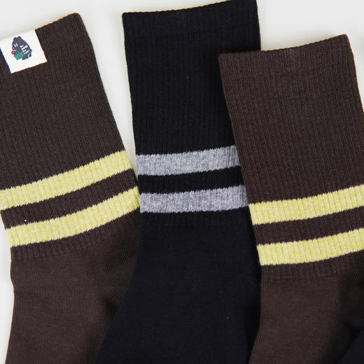 女【2双装 6双6折】丨女士中长筒棉袜超柔棉布标袜子四季休闲袜女袜子【2422103】 商品图3