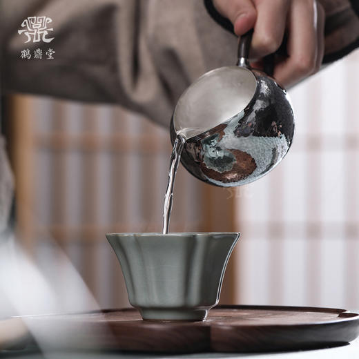 鹤鼎堂闻天系列燕宛公杯锤目纹 银色（缺货） 商品图2