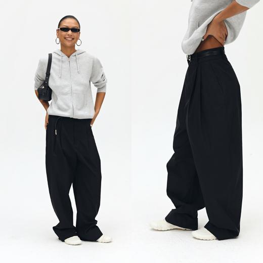 oneup索罗娜打褶休闲裤 商品图1