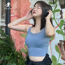 壁虎瑜伽【2410SY317】防震网纱上衣（可拆卸胸垫 ）【5天发货】