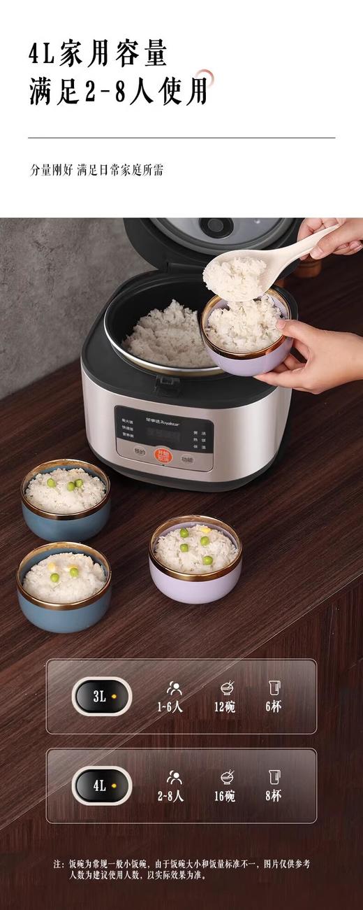 荣事达智能电饭煲电饭锅3升家用多功能煮饭粥煲汤1-5人RFB-S30W2 商品图5