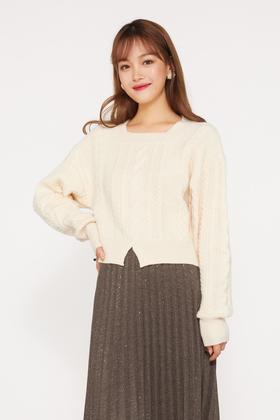 BORAN帛然 小方领针织上衣 10249