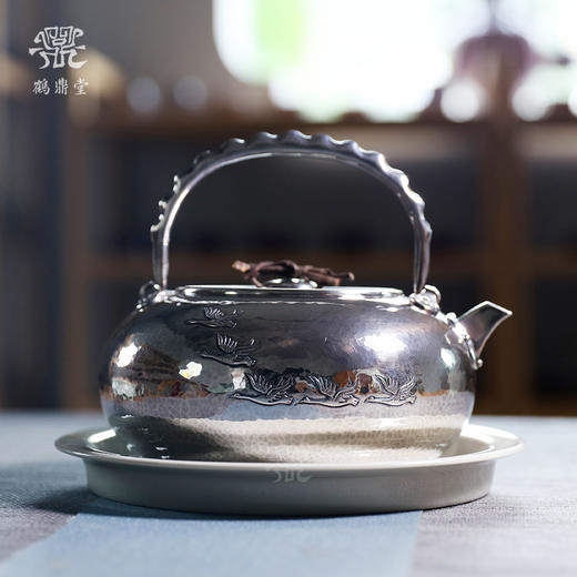 鹤鼎堂银壶闻天系列击鼓汤沸錾刻大雁（缺货） 商品图0