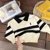 【冬日寒风！温暖童心】秋季新品 洋气儿童翻领条纹毛衣 男童女童休闲毛衣  针织质地精细织工 让宝贝穿上就不想脱-QQ 商品缩略图6