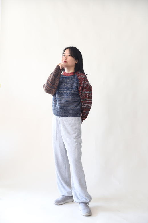 米马推荐 韩国定的每件都不一样 短款纯羊毛加粗针织衫 商品图0