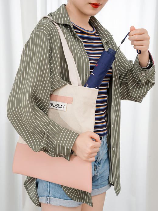 MINISO故宫宫廷百花图卷系列防晒伞藏青色53*6k 商品图2