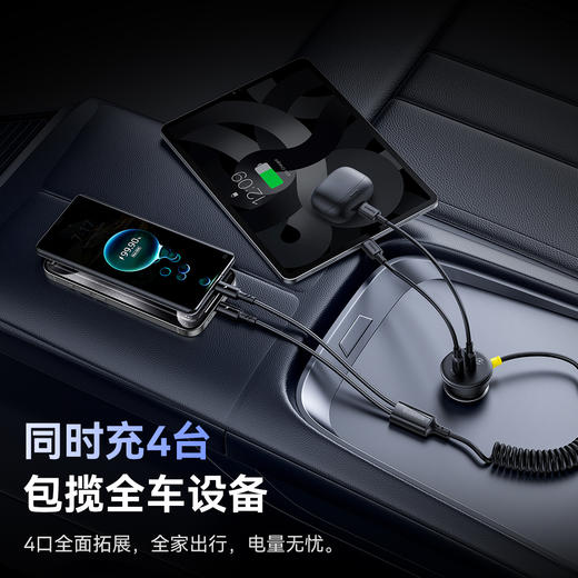 倍思 圆形塑胶 车载充电器 商品图5