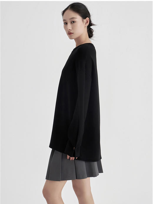 weyo秋冬女羊毛暖绒圆领休闲卫衣880048 商品图3