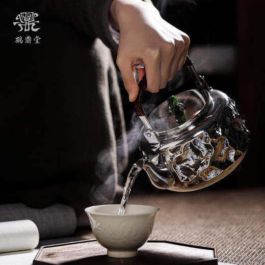 鹤鼎堂银壶闻天系列静嘉大锤目汤沸（银色）（缺货） 商品图2