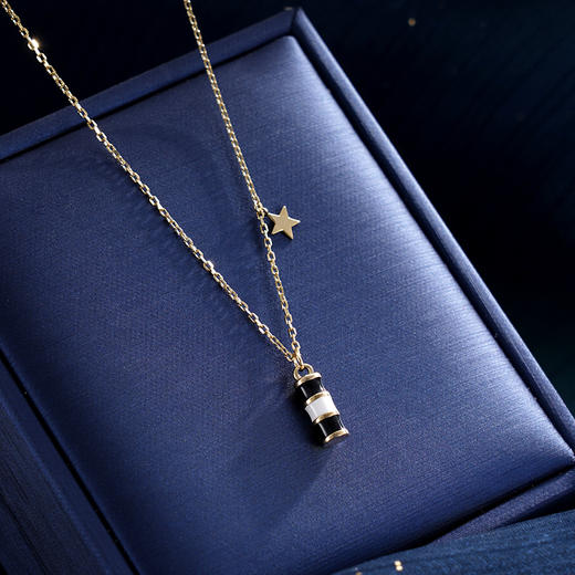 子佩集S925银【黑白配】套链【YL-48212091】纯银时尚项链镀金2410 商品图1