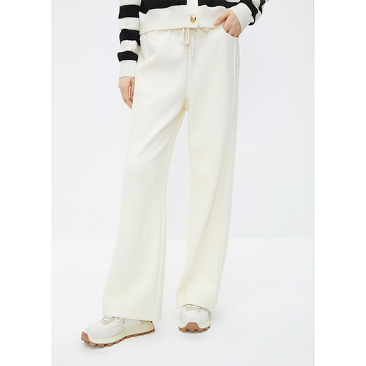 NEELLY纳俪商场同款高腰阔腿裤女冬季美式卫裤舒适慵懒宽松直筒裤N24104H14402 商品图1