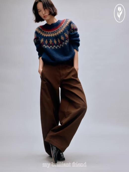 shyshystill/shy202408040/纯棉微廓形立体收腰松弛显瘦香蕉长裤 商品图4