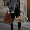 【顺丰包邮】05147 洛诗琳秋冬高级感美拉德牛反绒复古水桶托特包0150 商品缩略图3