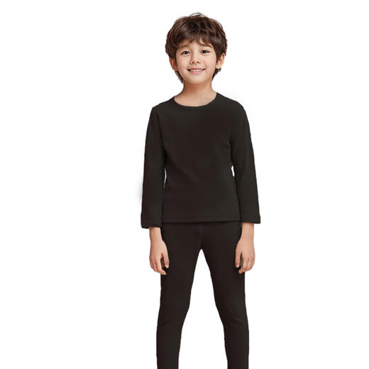 A类标准 儿童秋冬款真德绒抑菌（圆领）打底内衣套装  男童加绒保暖女童包领秋衣秋裤套 商品图4