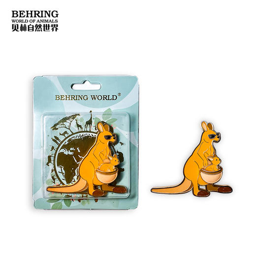 贝林自然世界袋鼠母子冰箱贴博物馆文创产品 商品图1