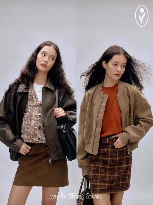 shyshystill/shy202408030/复古A字麂皮格纹防走光内衬半身裙 商品图1