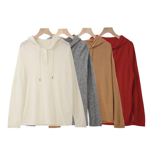 全羊毛宽松帽衫 商品图2