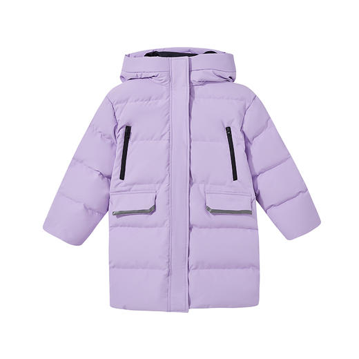 笛莎Deesha女童羽绒服2024冬季新款宝宝连帽中长款羽绒服 商品图4