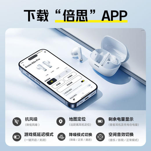 倍思 Bowie系列 M2s Pro TWS真无线蓝牙耳机 商品图5