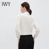 IWY/高级感长袖衬衫女春秋新款设计感小众飘带显瘦杏色上衣B14338 商品缩略图4