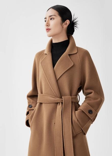 朗姿双面呢羊毛大衣美拉德毛呢外套LCSH01HLC816C33 商品图2