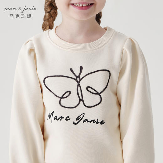[商场同款]马克珍妮女童蝴蝶印花宽松卫衣儿童上衣秋装新款241092 商品图4