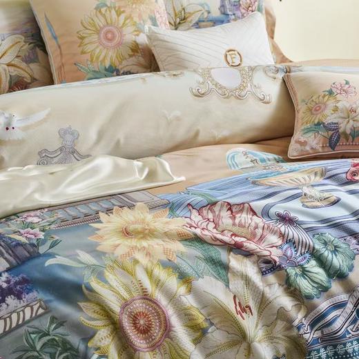 【春上新】10楼 富安娜 国绣独幅床单四件套 /赫本系列.罗马假日 /黄 吊牌价5680-5980元  活动价2599-2799元 商品图4