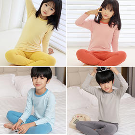 【69/2套】110-170码儿童加厚打底套装黑科技发热阳离子双面磨毛男女童秋衣裤套装