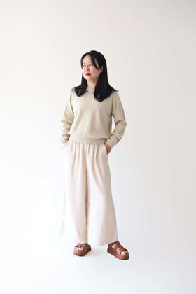 米马推荐 特别的亚麻棉羊毛线衫 质感硬朗 舒适吸潮