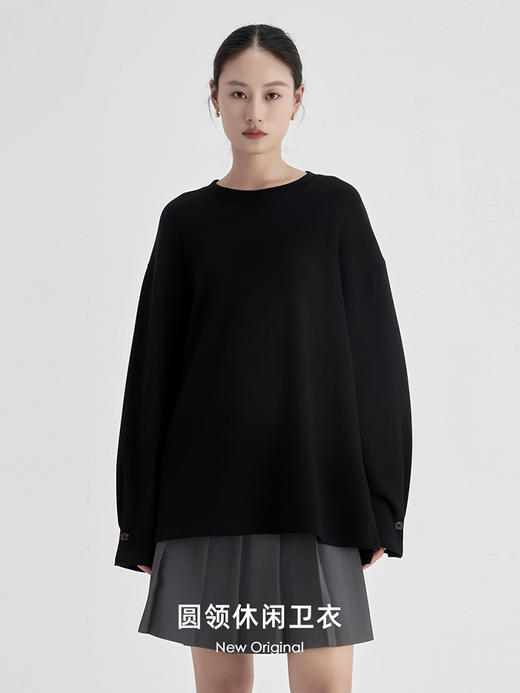 weyo秋冬女羊毛暖绒圆领休闲卫衣880048 商品图0