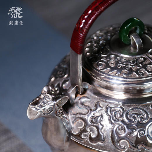 鹤鼎堂银壶闻天系列藏六兽首汤沸（缺货） 商品图1