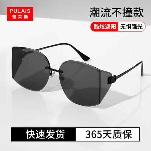 普莱斯新款太阳镜7283 炫酷遮阳 潮流补撞款 经典无框尼龙镜片 诠释潮流新主义  双色可选 商品图1