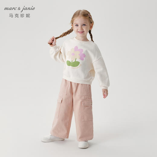 马克珍妮女童甜美趣味印花宽松卫衣儿童上衣宝宝秋装新款240971 商品图1