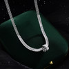 子佩集S925银【曼涟】套链【FYL-0189】纯银时尚项链打结锆石2410 商品缩略图1