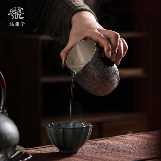 鹤鼎堂闻天系列维鸠公杯麻纹（小号)(银色）（缺货） 商品图1