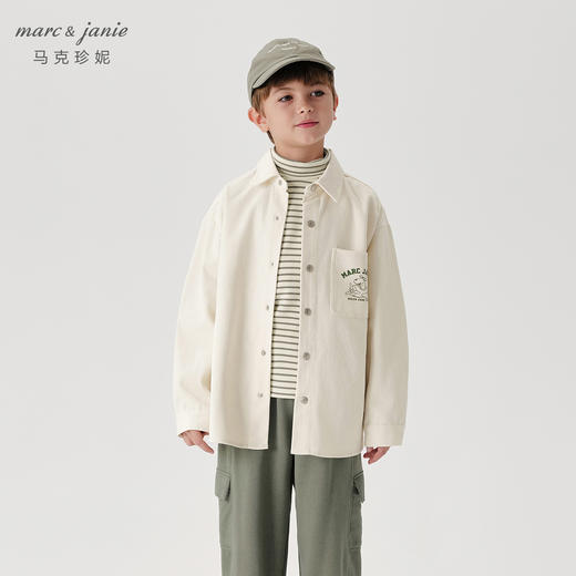 马克珍妮男童趣味小狗休闲外套儿童厚款衬衫2024年秋装新款241513 商品图1
