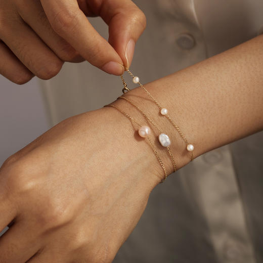 ARSIS｜K金系列 满天星珍珠手链 14k金天然珍珠 商品图1