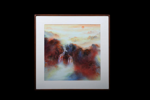 色釉泼彩《秋晓》瓷板画 商品图0