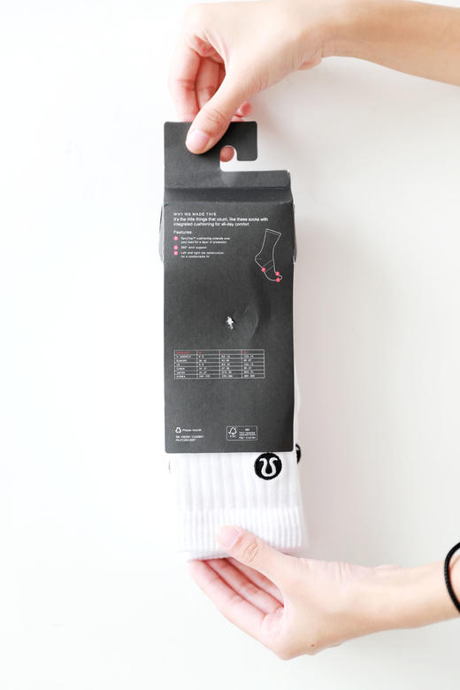 普拉提罗纹袜子，3双一卡装。原包装品相の中筒毛巾底袜子A101688 商品图7