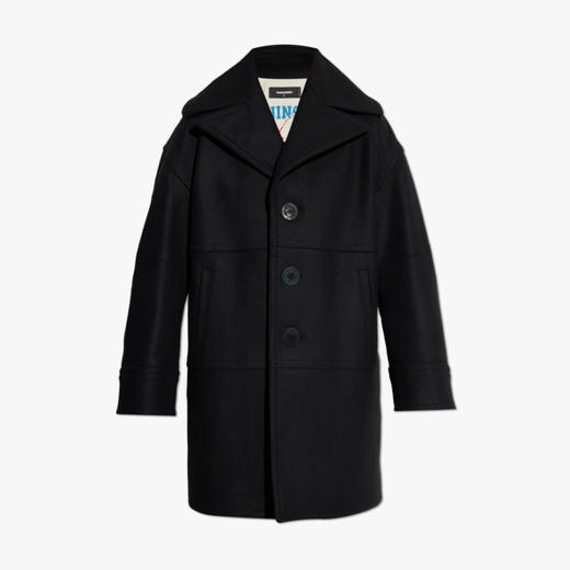 DSQUARED2 女士羊毛呢大衣 黑色 S72AA0528 S53003 900 商品图0