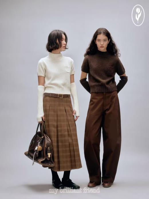 shyshystill/shy202408040/纯棉微廓形立体收腰松弛显瘦香蕉长裤 商品图3