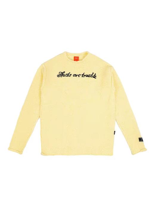 FMACM/ZZS2329/"facts are trouble"含羊毛圈圈纱毛衣 商品图4